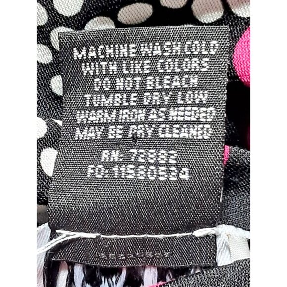 Y2K Studio 1940 Womens Plus Size 22/24W Faux Wrap Built-in Tank Black & Pink Pri - Picture 3 of 7